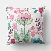 フローラ水彩ピンクブルーママ誕生日 アウトドアクッション (裏面)