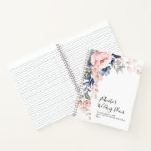 フローラ水彩ピンクブルー結婚ズ計画 ノートブック (内部)