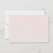 フローラ水彩ピンクローズ幾何学金ゴールド 出欠カード (裏面)