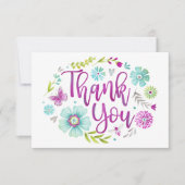 フローラ水彩フラットサンキューカード サンキューカード (正面)