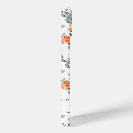 フローラ水彩フラワーパターンパーソナライズされた Case-Mate iPhoneケース (裏面 / 右)