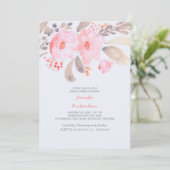 フローラ水彩ブライダルシャワー招待状 招待状 (スタンド正面)