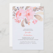 フローラ水彩ブライダルシャワー招待状 招待状 (正面/裏面)