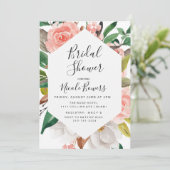 フローラ水彩ブライダルシャワー招待 招待状 (スタンド正面)