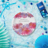 フローラ水彩ブライダルシャワー紙プレート ペーパープレート (パーティー)