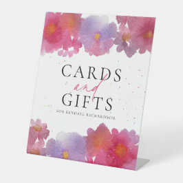 フローラ水彩ブライダルシャワー 台座サイン