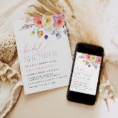 フローラ水彩ブライダルシャワー 招待状