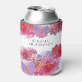 フローラ水彩ブライダルシャワー 缶クーラー (缶正面)