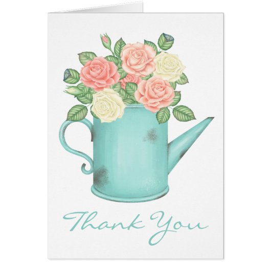 フローラ水彩ブルーピンクホワイトローズ (正面)