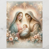 フローラ水彩ベビーイエズスクラップブック紙 (裏面)