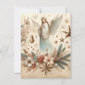 フローラ水彩ベビーイエズプリント可能カードストック 招待状 (裏面)