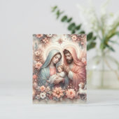 フローラ水彩ベビーイエズプリント可能紙 招待状 (スタンド正面)