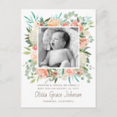 フローラ水彩ベビー写真 案内ポストカード (正面)