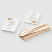 フローラ水彩ホワイト結婚式 プログラムハンドファン ハンドファン (組立なし)