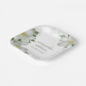 フローラ水彩マグノリアエレガントフラワー開花 ペーパープレート (傾斜あり)