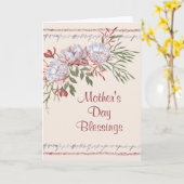 フローラ水彩マザーズデイ恵み聖なる書物、 経典 カード (黄色い花)