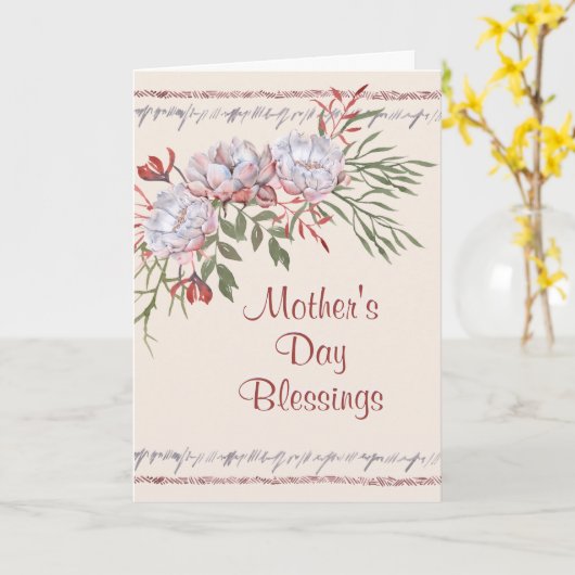 フローラ水彩マザーズデイ恵み聖なる書物、 経典 カード (黄色い花)