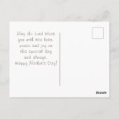 フローラ水彩マザーズデイ恵み聖なる書物、 経典 ポストカード (裏面)