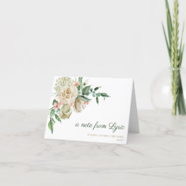 フローラ水彩ミカ6:8ノートカパーソナライズされたード サンキューカード