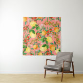 フローラ水彩ミックス:シームレカラフルスイラストラット タペストリー (インサイチュ)