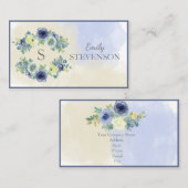 フローラ水彩モノグラエレガントム 名刺 (正面/裏面)