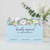 フローラ水彩モーニンググローリーハンドスティング 出欠カード (スタンド正面)