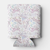 フローラ水彩ユニコーン模様 缶クーラー (裏面)