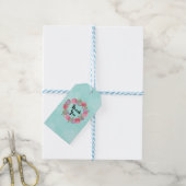 フローラ水彩リースありがとう ギフトタグ (より糸付き)