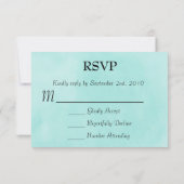 フローラ水彩リースウェディングRSVP 出欠カード (裏面)