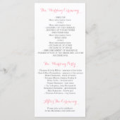 フローラ水彩リースエレガントな結婚式プログラム プログラム (裏面)