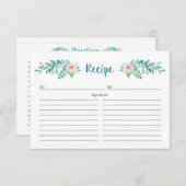 フローラ水彩レシピカード エンクロージャーカード (正面/裏面)