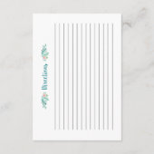 フローラ水彩レシピカード エンクロージャーカード (裏面)