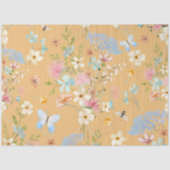 フローラ水彩ワイルドフラワーバタフライデコップ 薄葉紙 (正面)