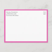 フローラ水彩ワイルドフラワーバチェロレッテ インビテーションポストカード (裏面)