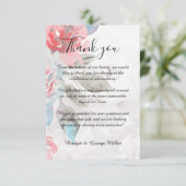 フローラ水彩ワイルドフラワーバラ結婚ズ サンキューカード (スタンド正面)