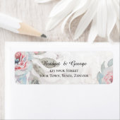 フローラ水彩ワイルドフラワーバラ結婚ズ ラベル (インサイチュ)