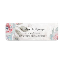 フローラ水彩ワイルドフラワーバラ結婚ズ ラベル