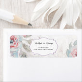 フローラ水彩ワイルドフラワーバラ結婚ズ ラベル (インサイチュ)