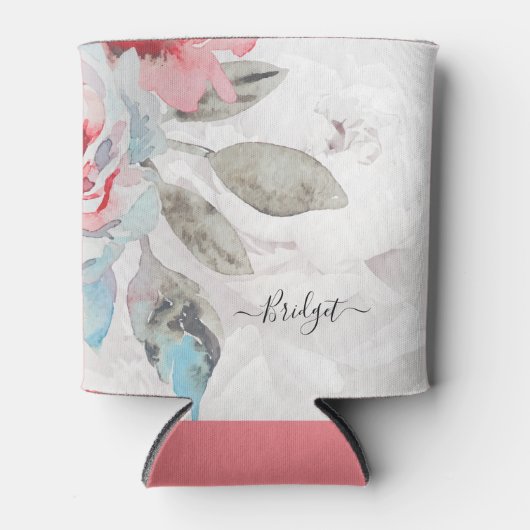 フローラ水彩ワイルドフラワーバラ缶クーラー 缶クーラー (正面)