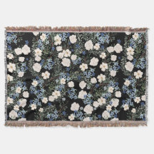 フローラ水彩ワイルドフラワーピンク葉ブルー