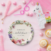 フローラ水彩ワイルドフラワーブライダルシャワー ペーパープレート (パーティー)