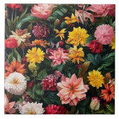 フローラ水彩ヴィンテージトレンディー収集 タイル (正面)