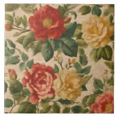 フローラ水彩ヴィンテージトレンディー収集 タイル (正面)