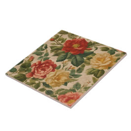 フローラ水彩ヴィンテージトレンディー収集 タイル