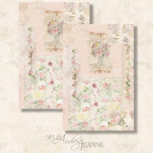 フローラ水彩ヴィンテージピンクの花の切り離し