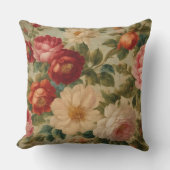 フローラ水彩ヴィンテージ収モダン集 クッション (正面)
