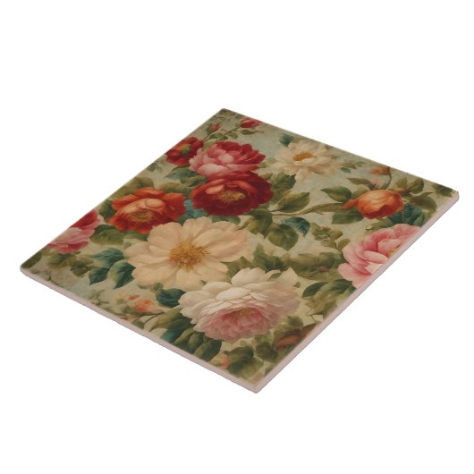 フローラ水彩ヴィンテージ収モダン集 タイル (側面)