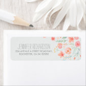 フローラ水彩住所 シール (インサイチュ)