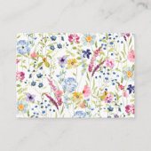 フローラ水彩何枚のキスカード エンクロージャーカード (裏面)