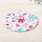 フローラ水彩保穂 ペーパーコースター (アングル)